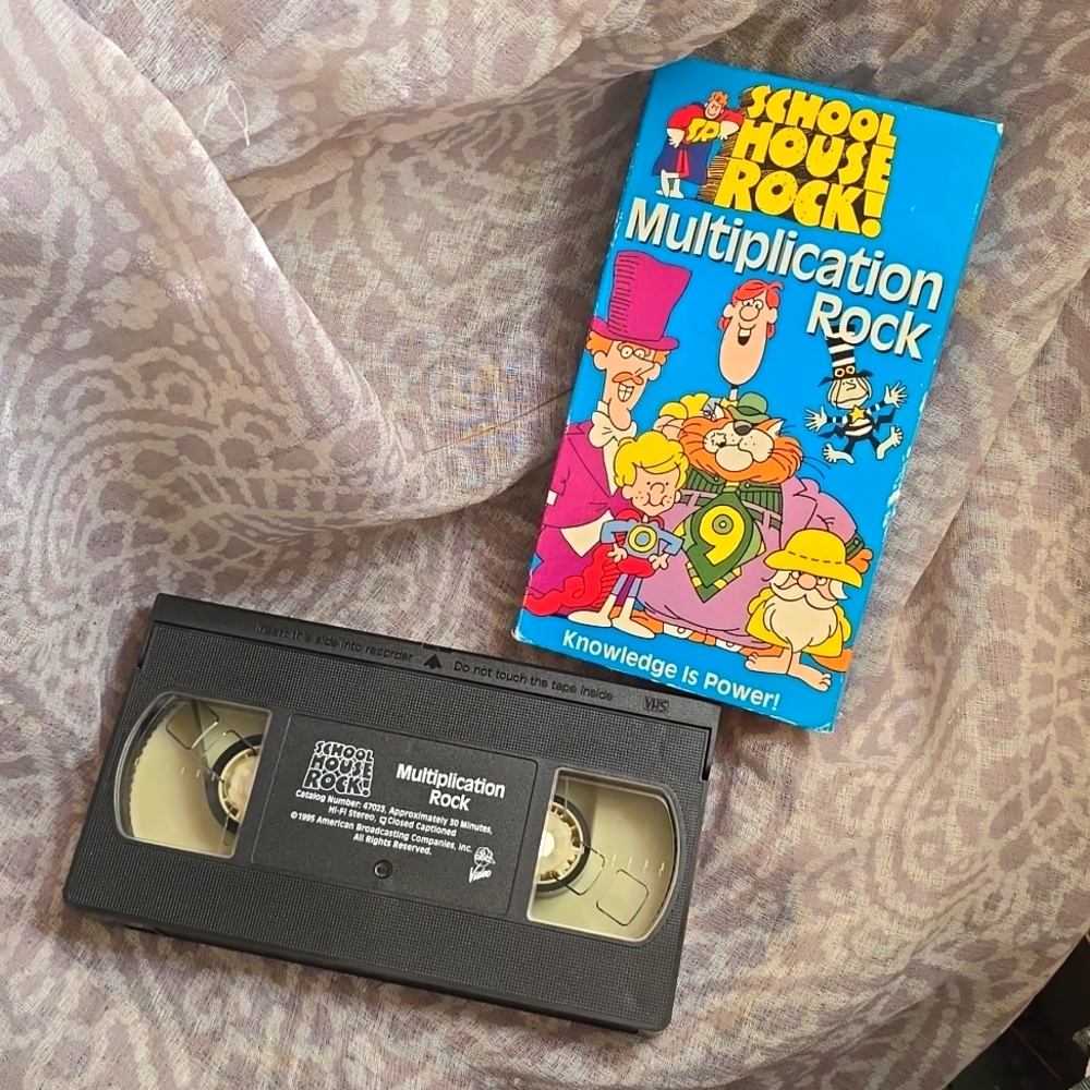 School House Rock VHS Multiplication Rock  Math Video Vintage 1995 VCR Tape